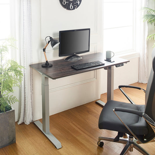 Florence Wood and Metal Electric Height Adjustable Motion Desk in Black