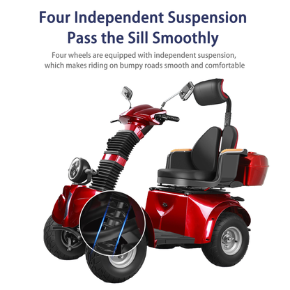 Fat tire scooter with comfortable seat and adjust seat and front handle