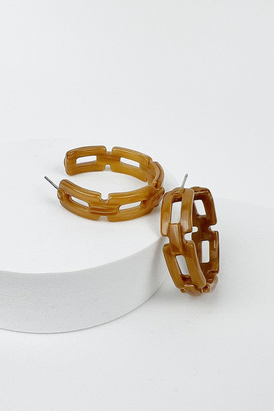 ACETATE HOOP EARRINGS