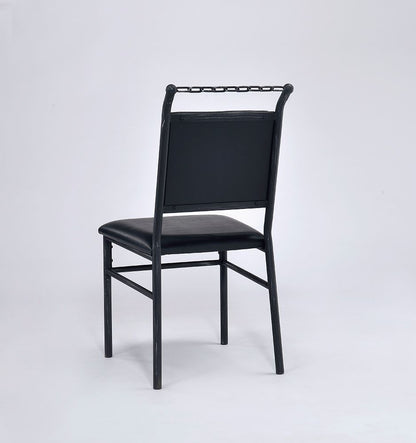 ACME Jodie Chair in Black PU & Antique Black 92249