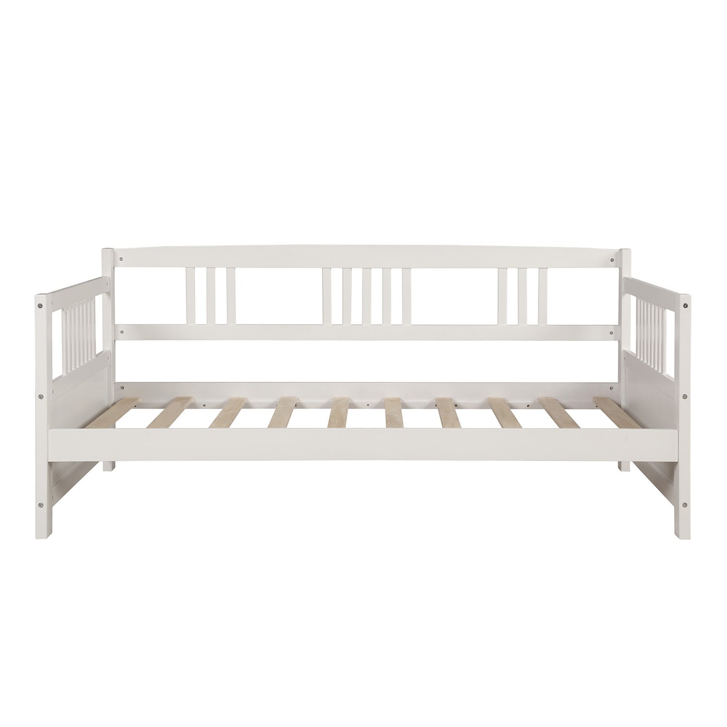 Solid Wood Daybed, Multifunctional, Twin Size, White (Previous SKU: WF190234AAK)