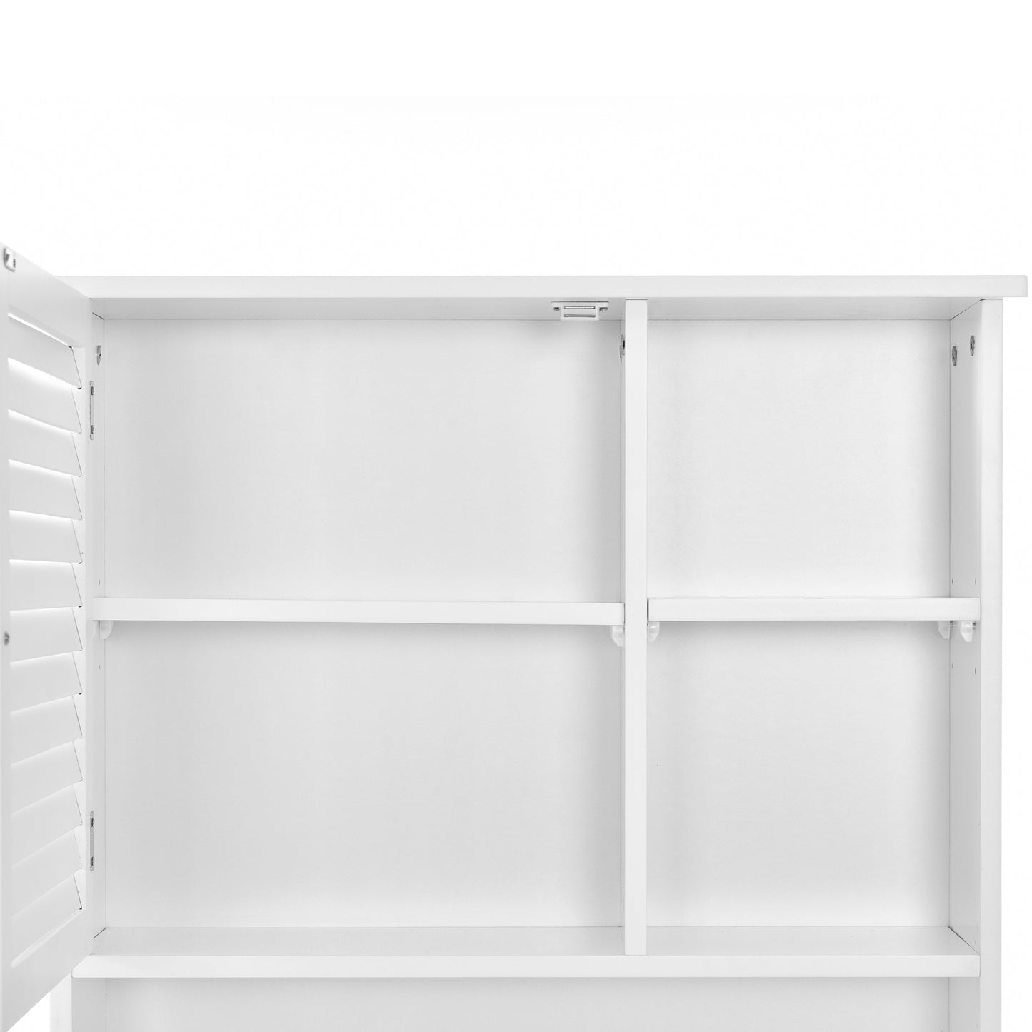 Home Over-The-Toilet Shelf Bathroom Storage Space Saver with Adjustable Shelf Collect Cabinet (White)