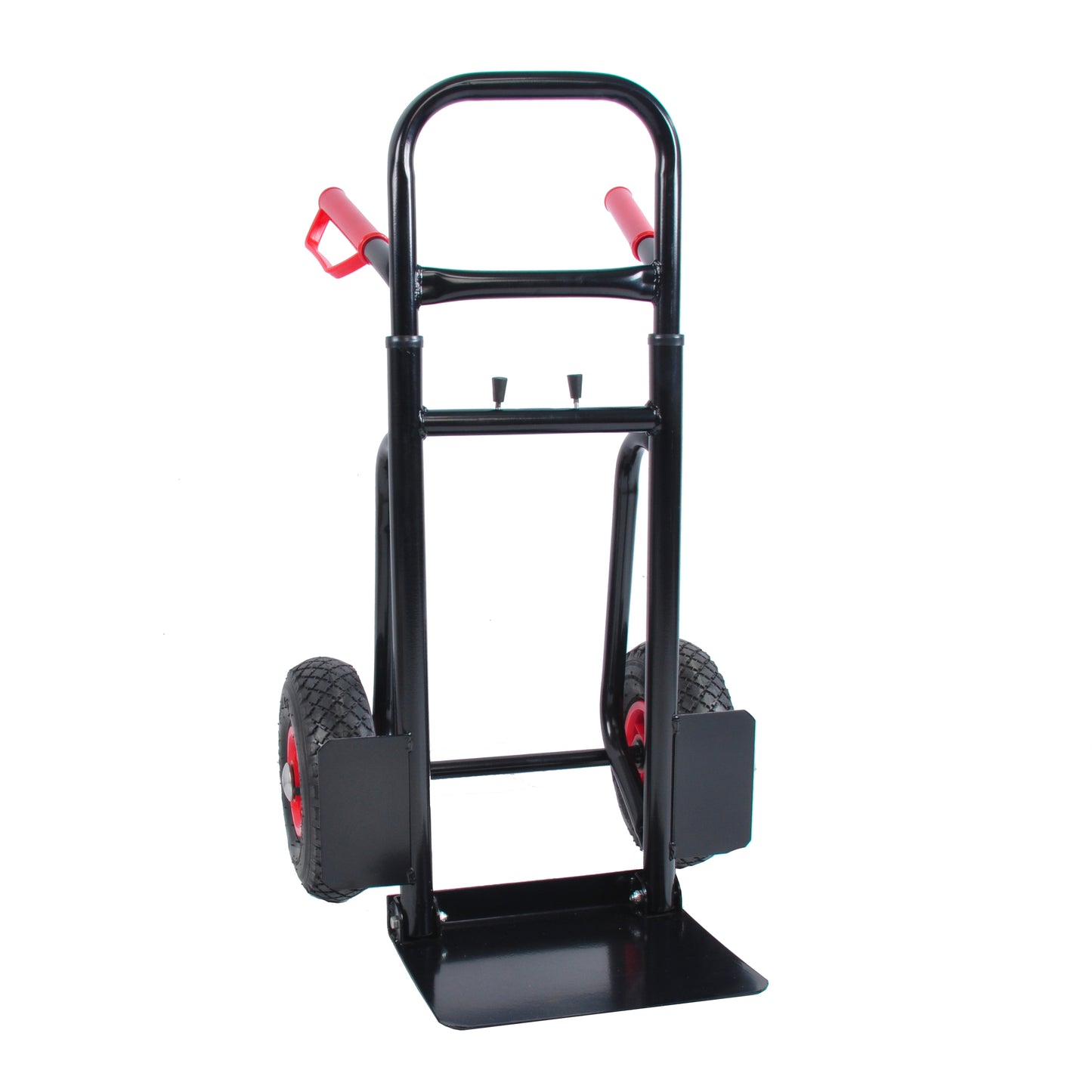 Heavy duty manual truck with double handles 330 lb steel trolley for moving heavy platform truck with 10 "rubber wheels for moving/warehouse/garden/grocery