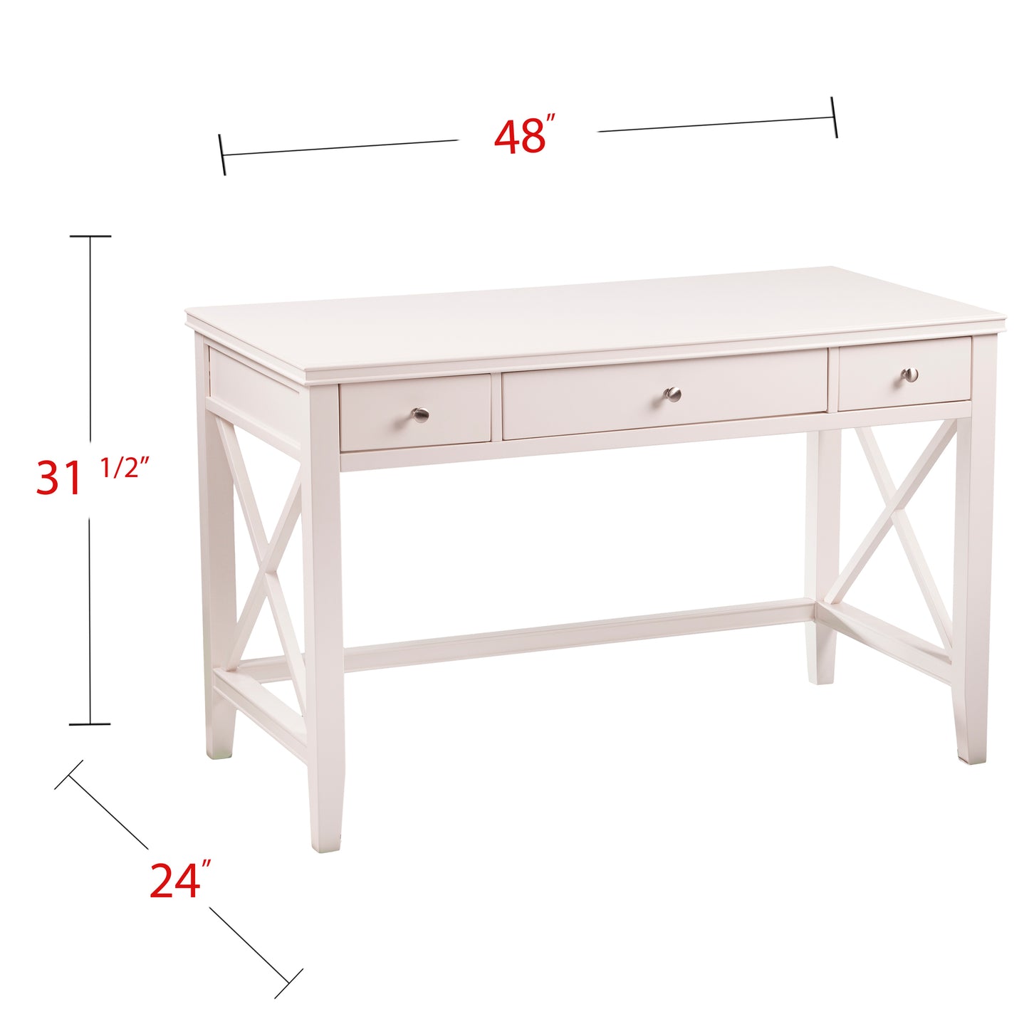 Larksmill Writing Desk - Modern Farmhouse Style - White