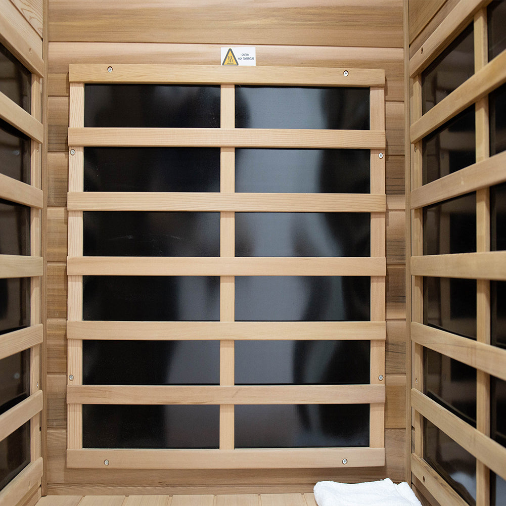 One person red cedar far infrared sauna room