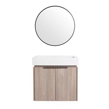 24 Inch Bathroom Vanity With Ceramic Basin  （KD-Packing）