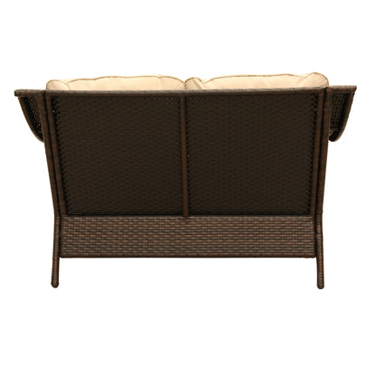 Wicker Loveseat, Beige