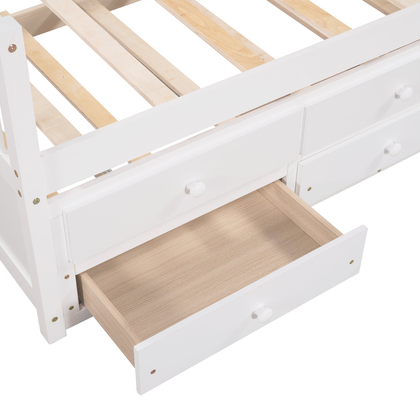 Daybed with Trundle and Drawers, Twin Size, White(OLD SKU: LP0000141KAA)