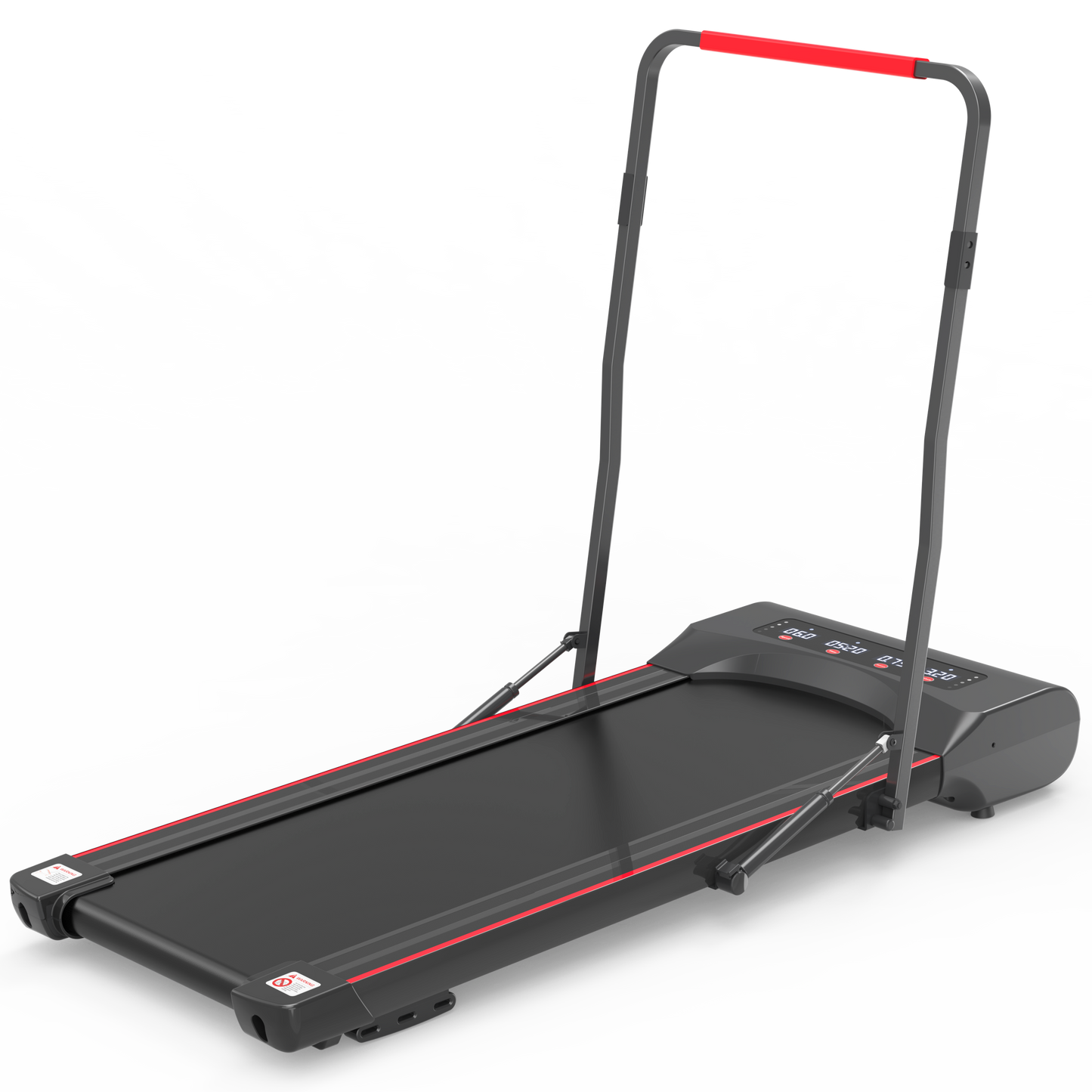 Under Desk Walking Pad Treadmill Foldable with Handlebar Remote Controll