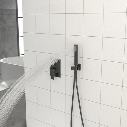 12" Rain Shower Head Systems , Matte Black,Ceiling Mounted shower