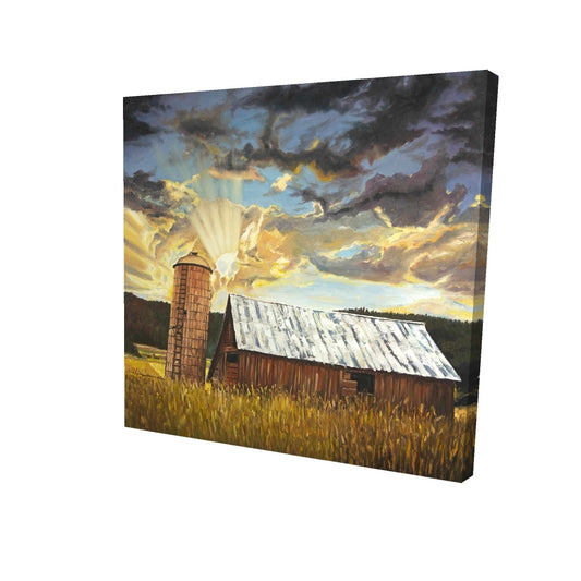 Hay barn - 32x32 Print on canvas