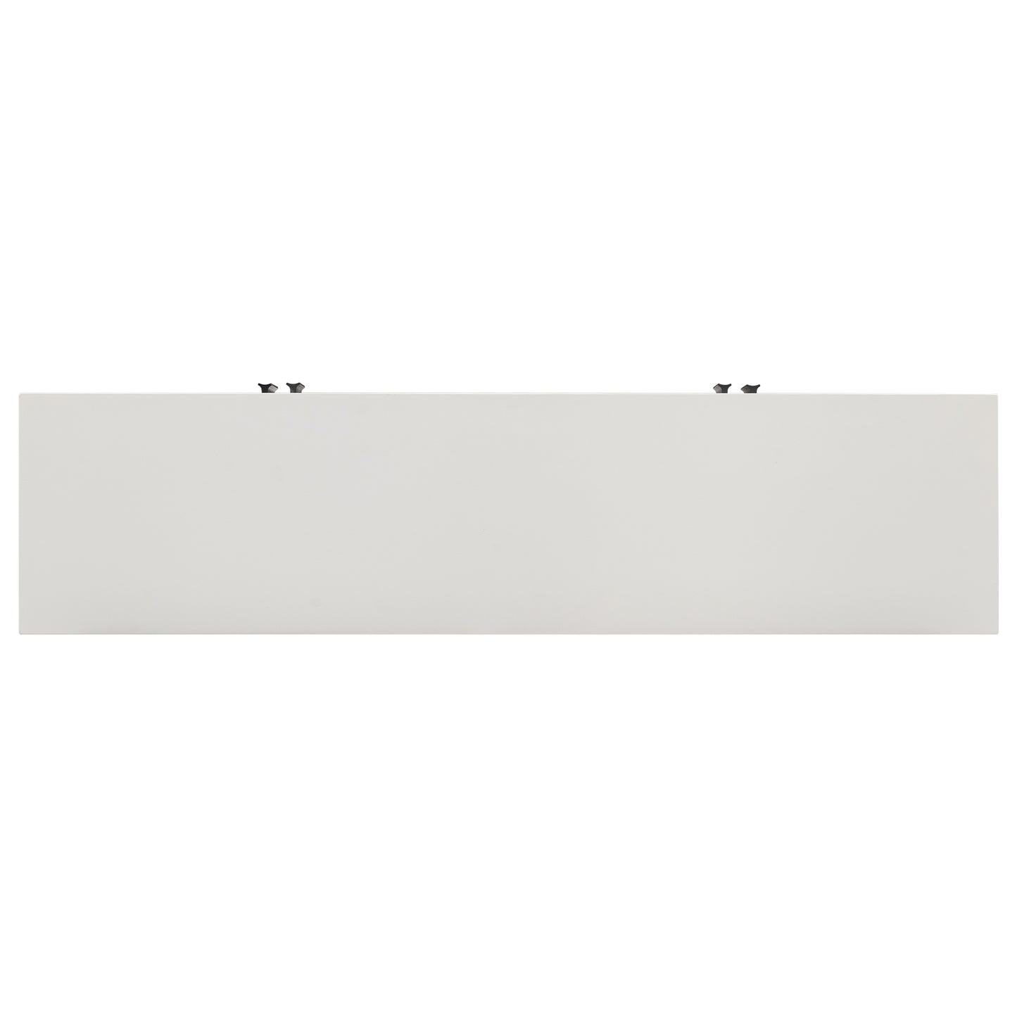 TREXM Large Storage Space Sideboard with Artificial Rattan Door and metal handles for Living Room and Entryway (White)