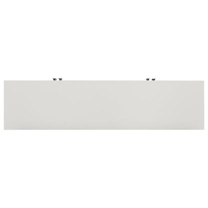 TREXM Large Storage Space Sideboard with Artificial Rattan Door and metal handles for Living Room and Entryway (White)