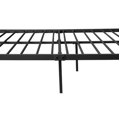 Full Size Metal Bed Frame with Headboard and Footboard(BLACK)