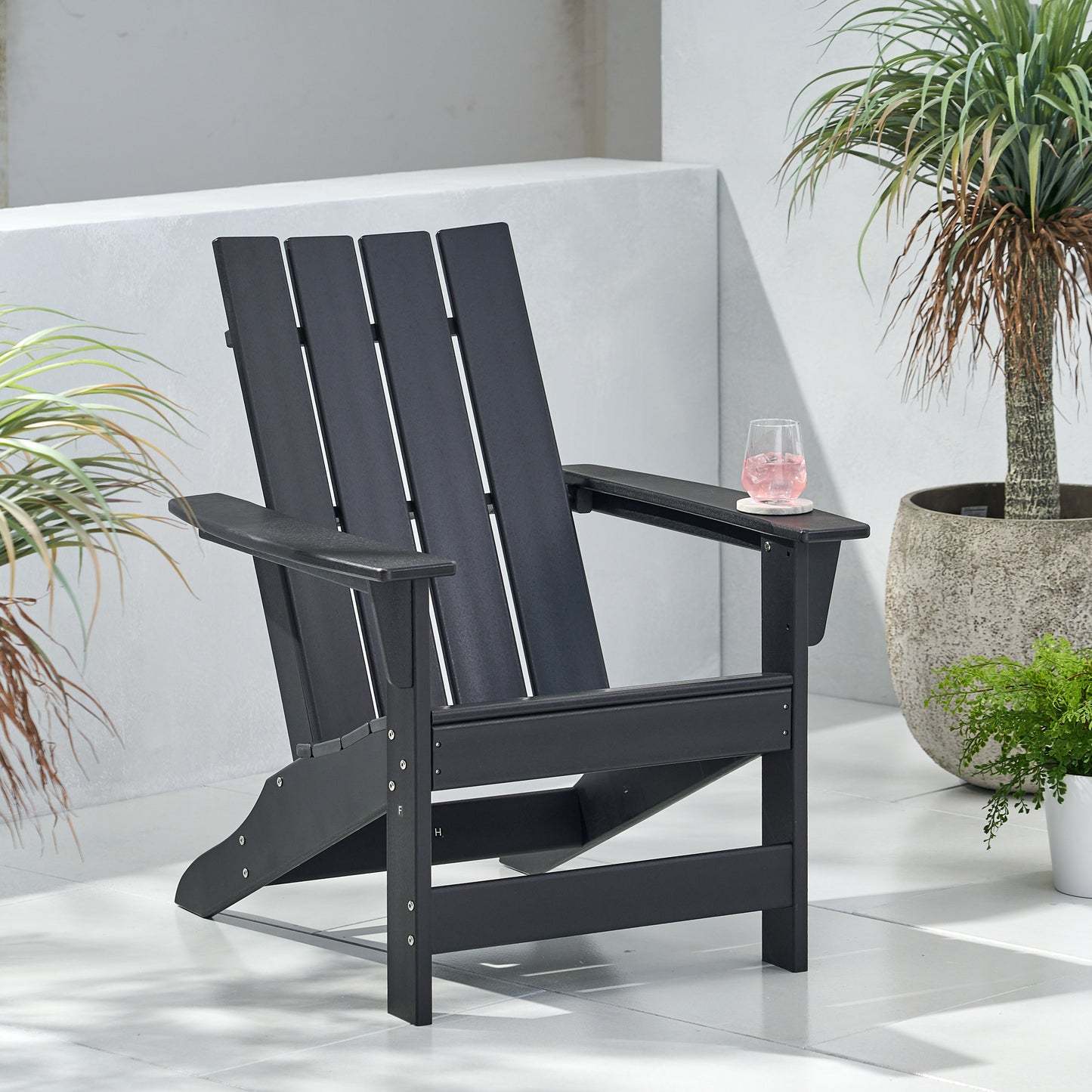 Panagiota Outdoor Resin Adirondack Chair