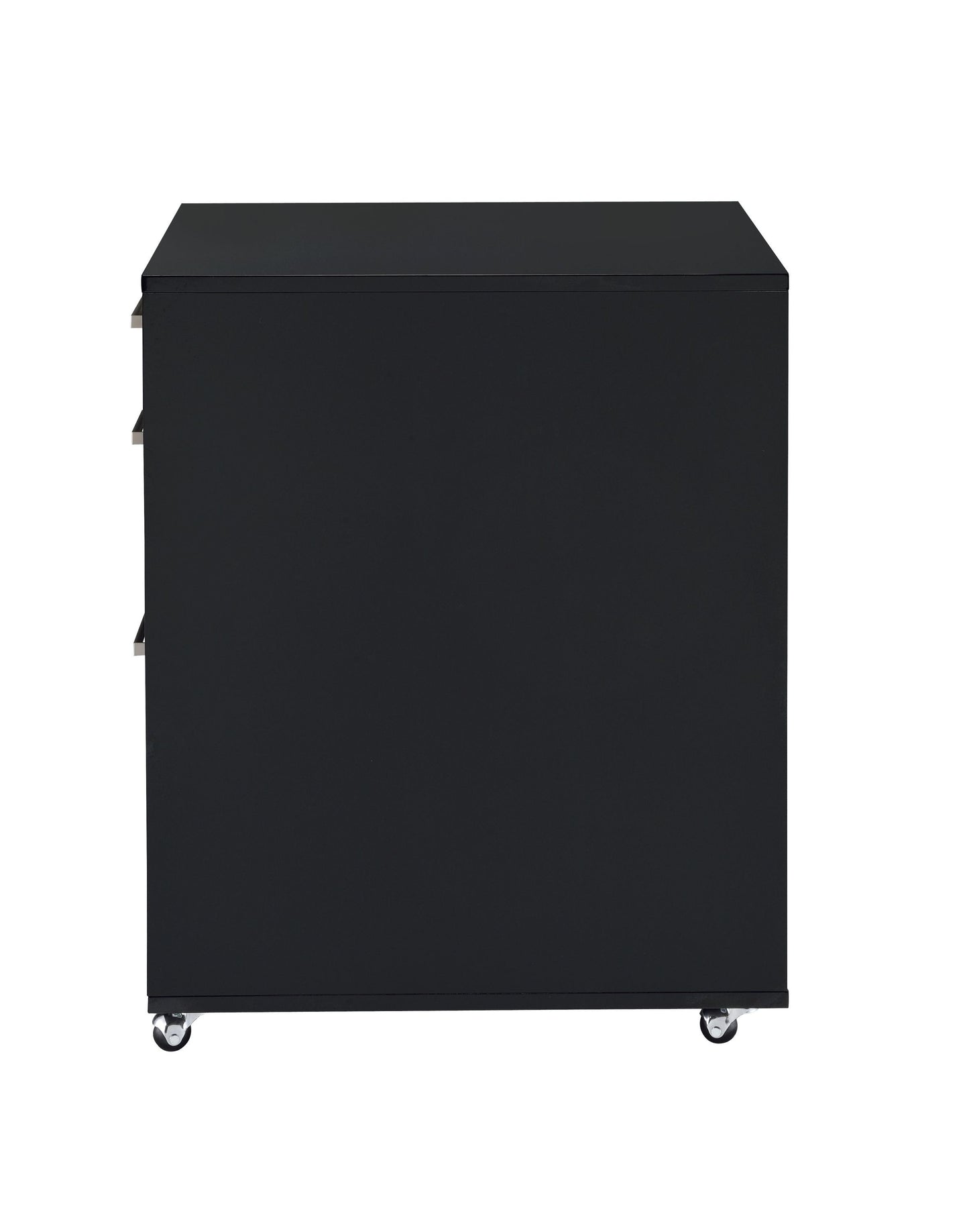 ACME Coleen File Cabinet, Black High Gloss & Chrome 92450