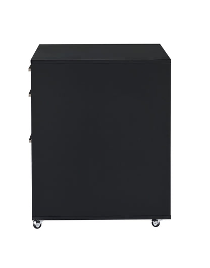 ACME Coleen File Cabinet, Black High Gloss & Chrome 92450