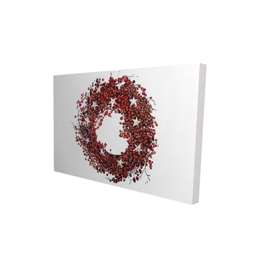 Red berry wreath - 20x30 Print on canvas