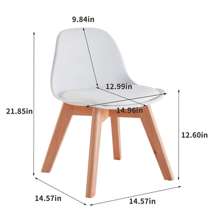 BB chair ,wood leg; pp back with cushion, WHITE, 1 pcs per set