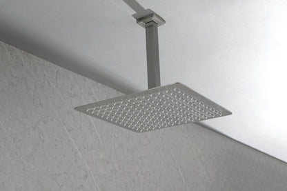 Matte Black  Bathroom Luxury Combo Set Ceiling Mounted Rainfall