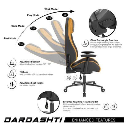 Dardashti Gaming Chair - Yellow