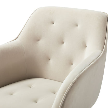 Somnus Task Chair With Tufted Back and Golden Base