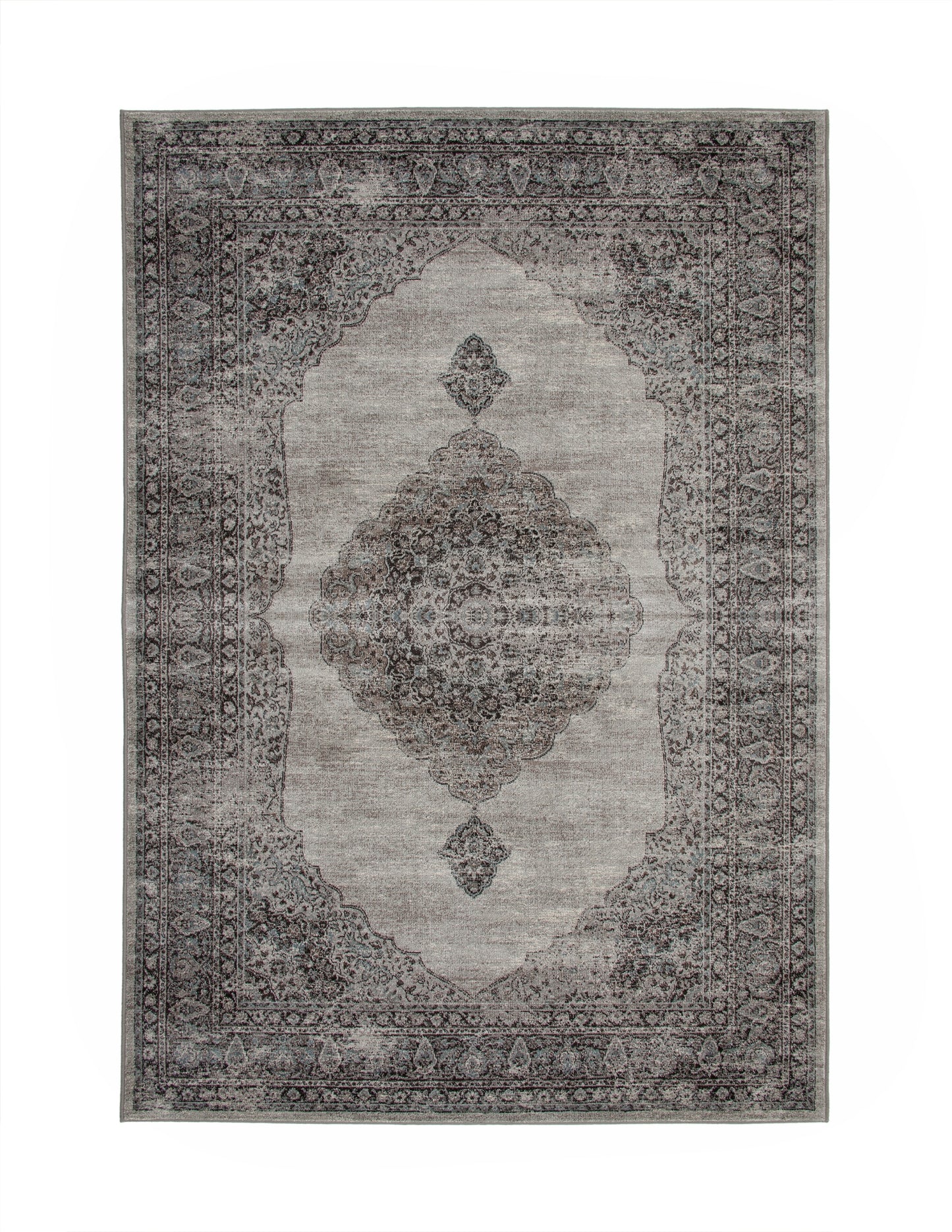 Bryson Silver/Charcoal Area Rug 5x8