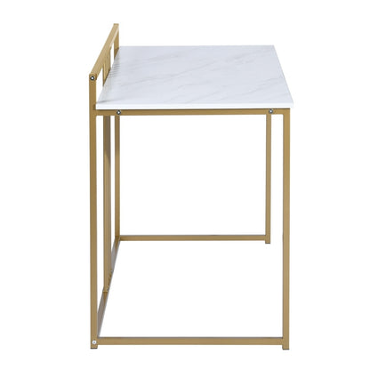 46.5" Writing desk - marble top & gold leg