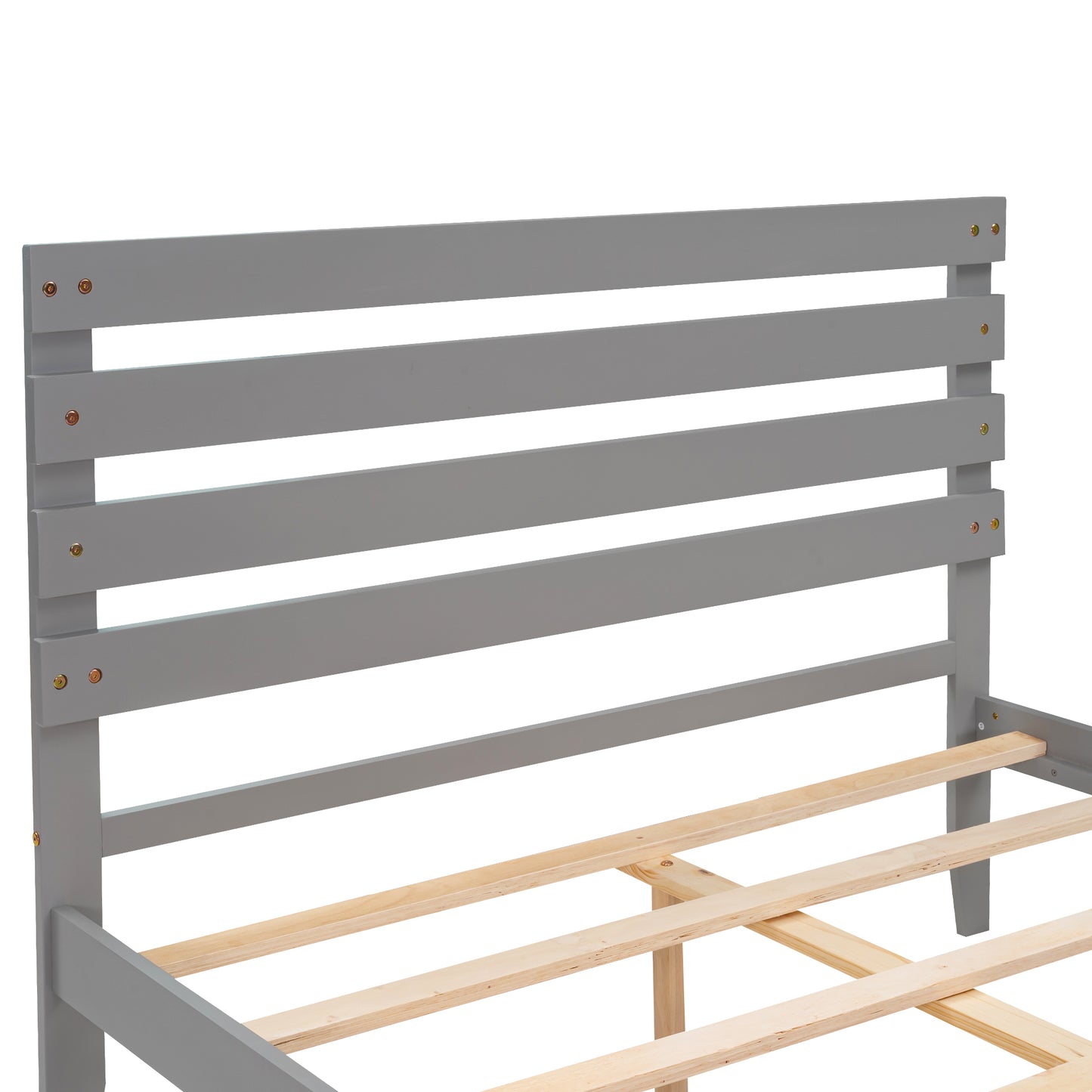 Full Size Platform Bed with Drawers, Gray(New SKU:WF288468AAE)