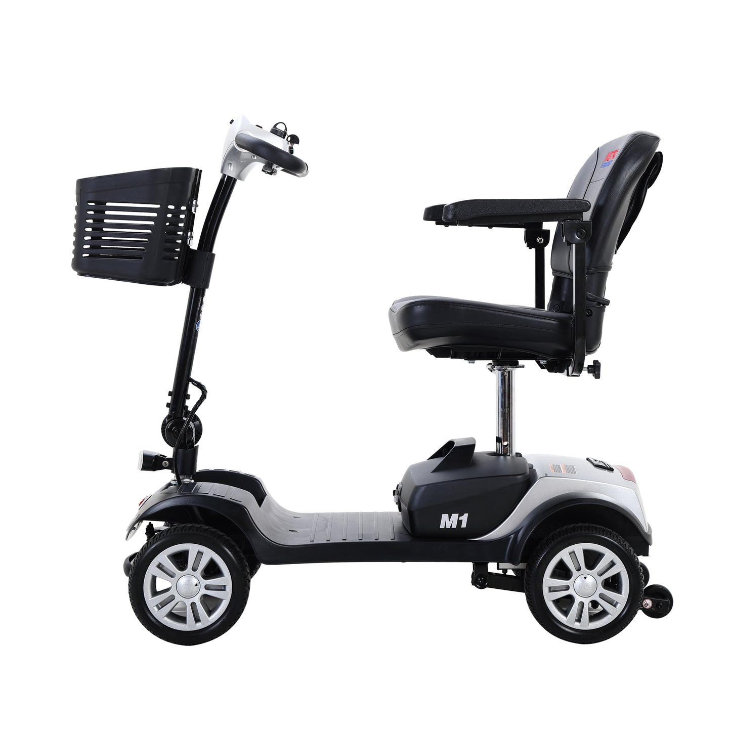 Four wheels Compact Travel Mobility Scooter with 300W Motor for Adult-300lbs,  SILVER