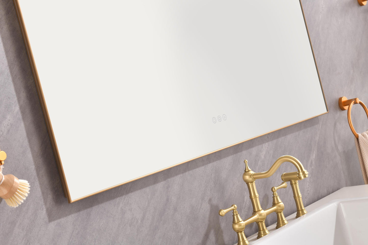 48x 36Inch LED Mirror Bathroom Vanity Mirror with Back Light, Wall Mount Anti-Fog Memory Large Adjustable Vanity Mirror