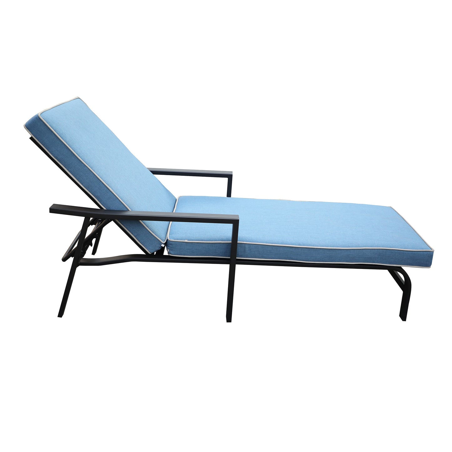 Chaise Lounge, Blue, Set of 2