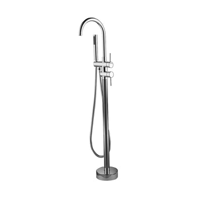 Landing Faucet Silver Metal Brass