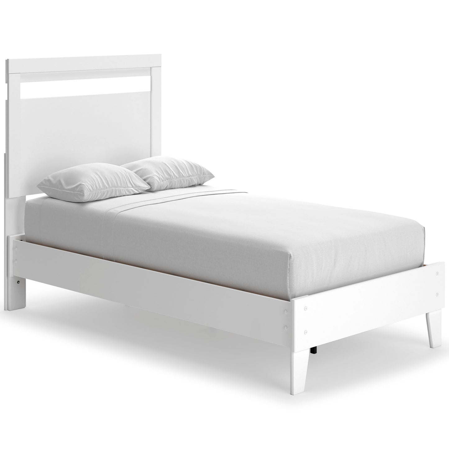 Ashley Flannia White Casual Twin Panel Bed EB3477B3