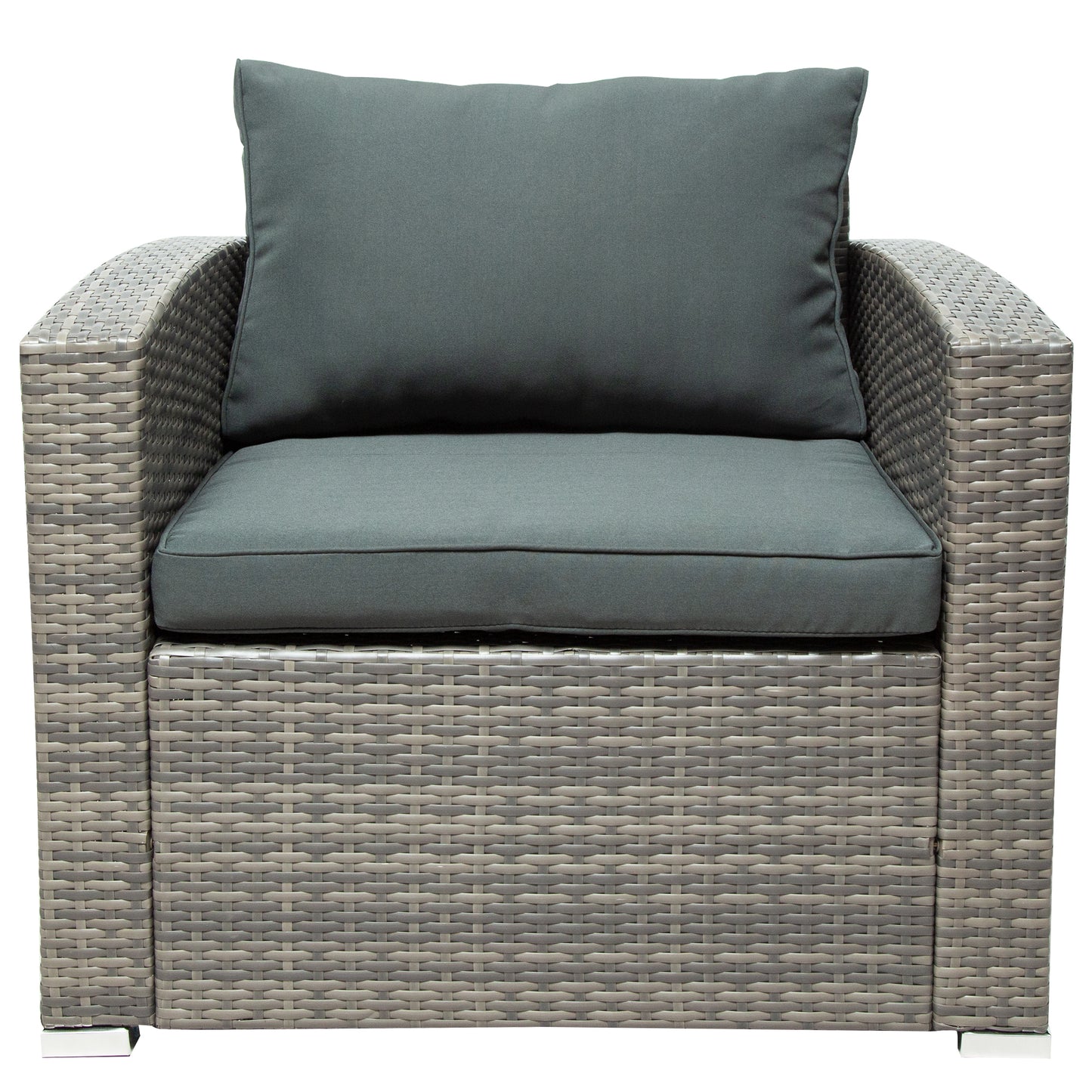 U_STYLE Patio Furniture Sets, 7-Piece Patio Wicker Sofa , Cushions, Chairs , a Loveseat , a Table and a Storage Box