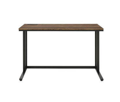 ACME Tyrese Built-in USB Port Writing Desk, Walnut & Black Finish 93096