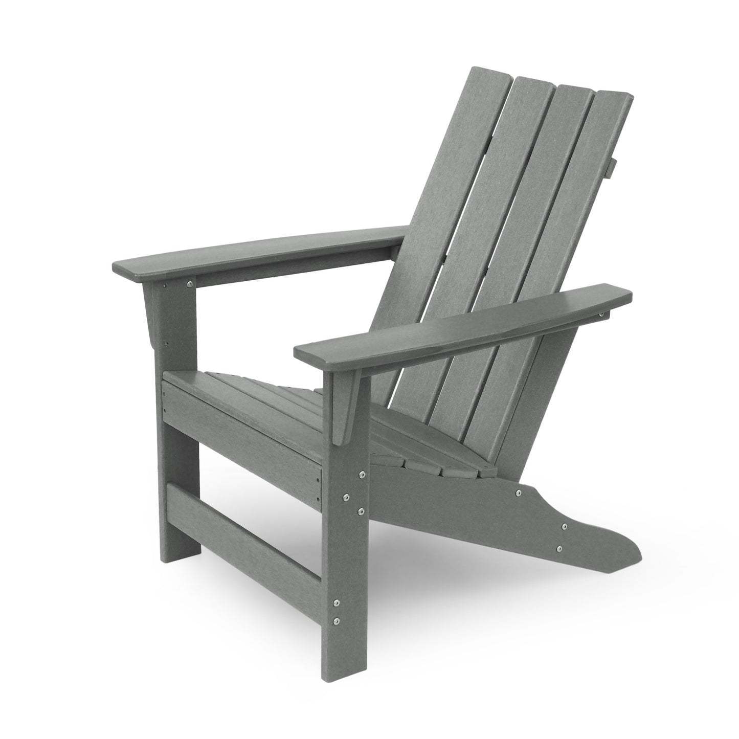 Outdoor Classic Gray Solid Wooden Adirondack Chair