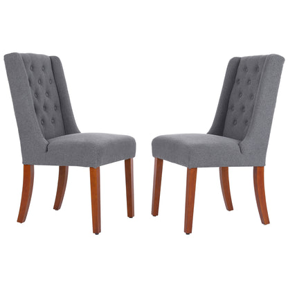 Tufted Parsons Chair  (Set of 2), Gray