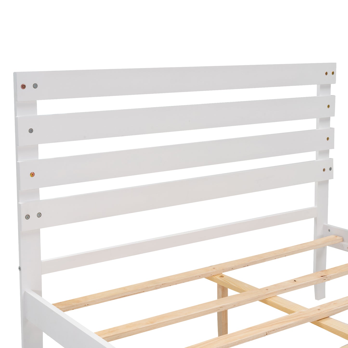 Full Size Platform Bed with Drawers, White(New SKU:WF288468AAK)