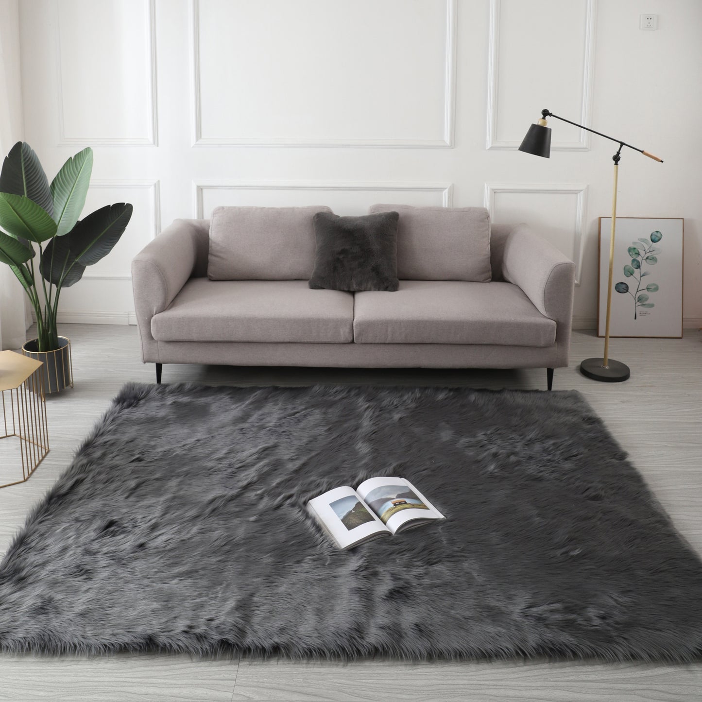 "Cozy Collection" Ultra Soft Fluffy Faux Fur Sheepskin Area Rug