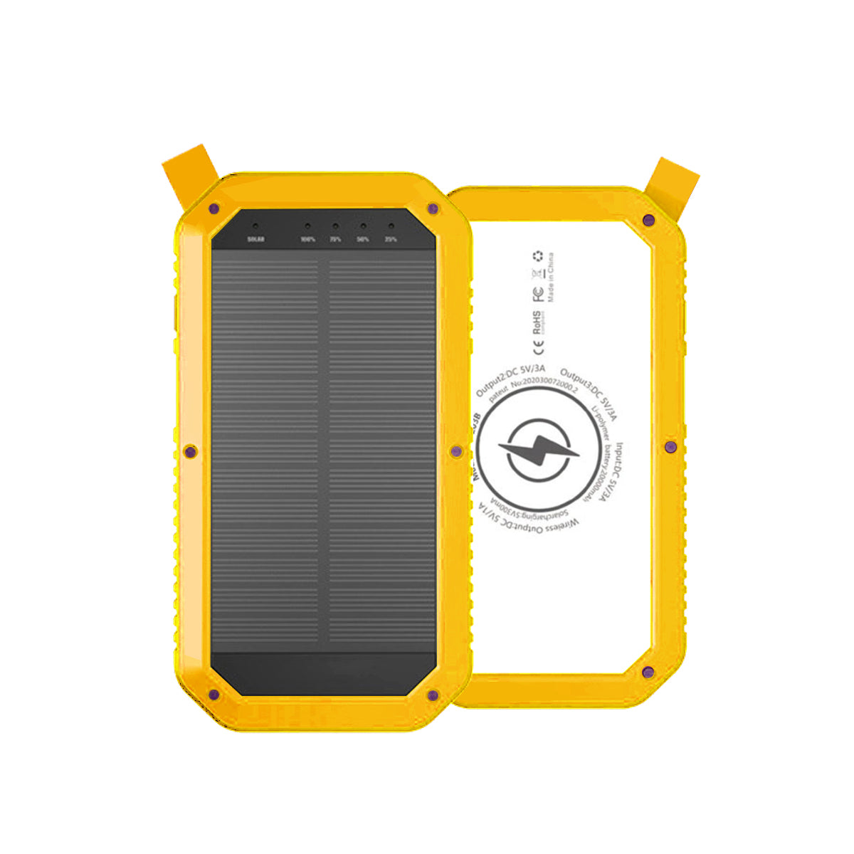 Sun Chaser Mini Solar Powered Wireless Phone Charger 10,000 mAh With LED Flood Light by VistaShops