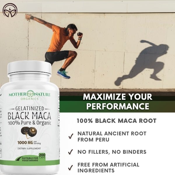 Black Maca Capsules by Mother Nature Organics