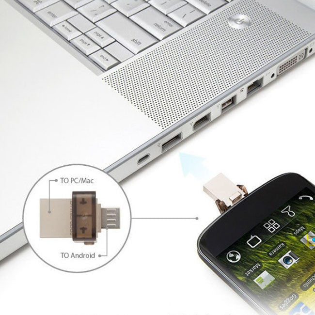 Dual Port Micro USB Flash Storage Memory Drive by VistaShops