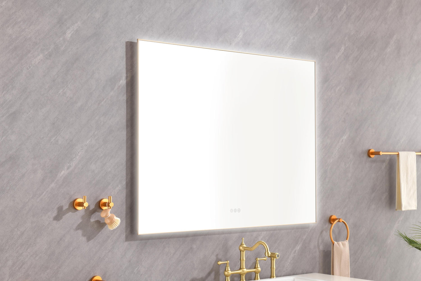 48x 36Inch LED Mirror Bathroom Vanity Mirror with Back Light, Wall Mount Anti-Fog Memory Large Adjustable Vanity Mirror