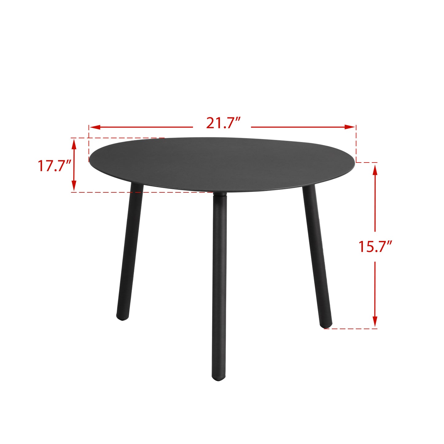 Aluminum Side Table for Outdoor Indoor Coffee Table Easy to Assemble, Rust Resistant