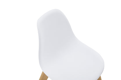 BB chair ,wood leg; Modern Kids Chair (Set of 2)  WHITE, 2 pcs per set