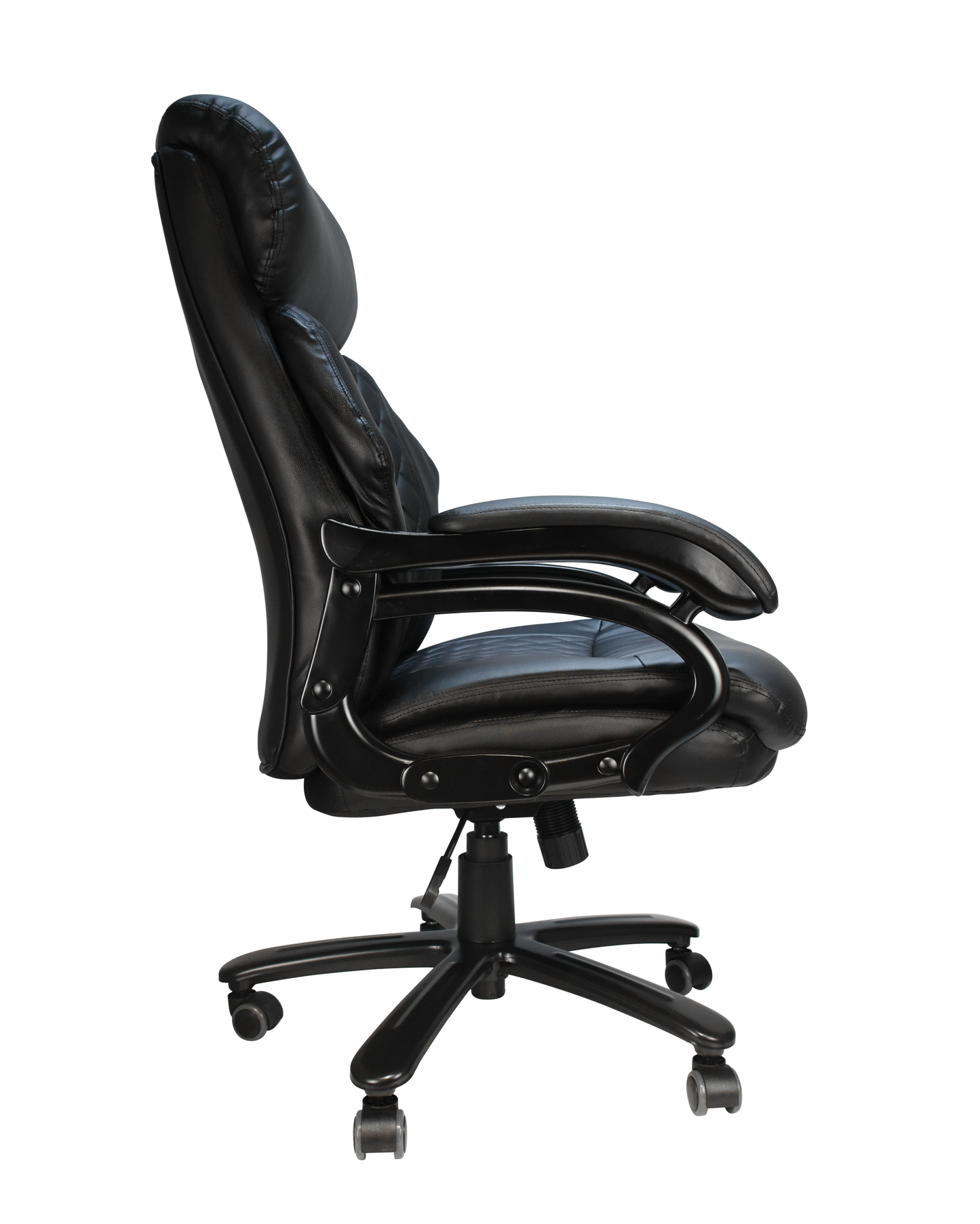 Office Desk Chair with High Quality PU Leather, Adjustable Height/Tilt, 360-Degree Swivel, 400LBS , Black