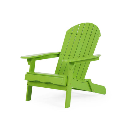 Cartagena Outdoor Acacia Wood  Light Green Adirondack   Chair