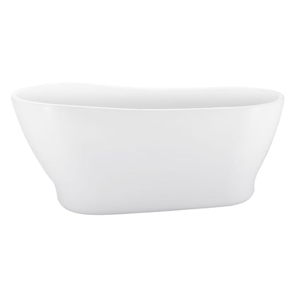 59" 100% Acrylic Freestanding Bathtub，Contemporary Soaking Tub，white Bathtub