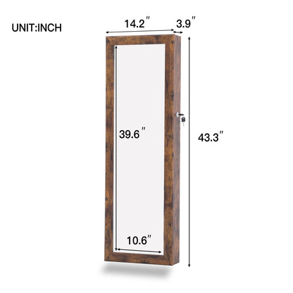 Fashion Simple Jewelry Storage Mirror Cabinet Can Be Hung On The Door Or Wall